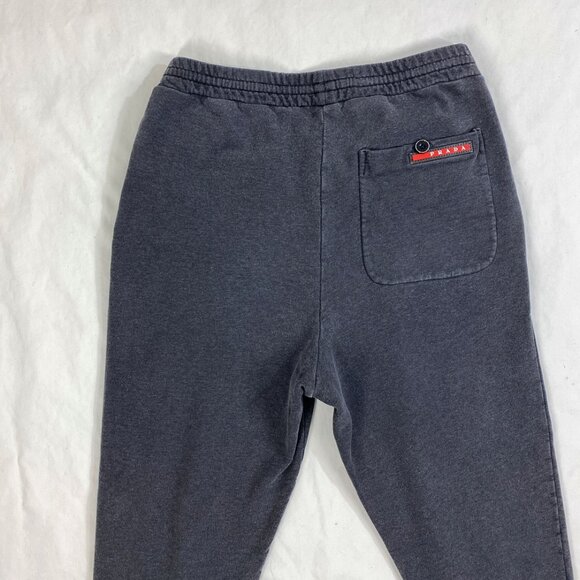 Prada Cotton Jogger Sweatpants Athleisure Lounge Charcoal Grey - Picture 4 of 8